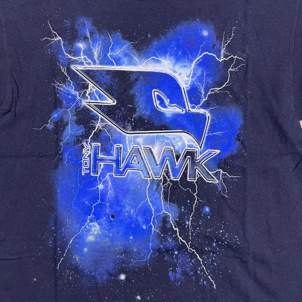 Tony‎ Hawk Lightning Logo Graphic Short Sleeve T-Shirt Kids Medium Black Cotton
